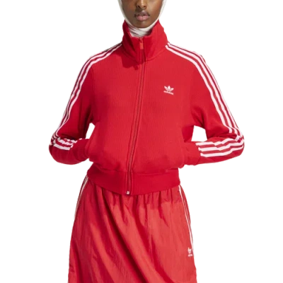 Adidas Originals Adidas Adicolor 3-stripes Knit Track Jacket In Better Scarlet