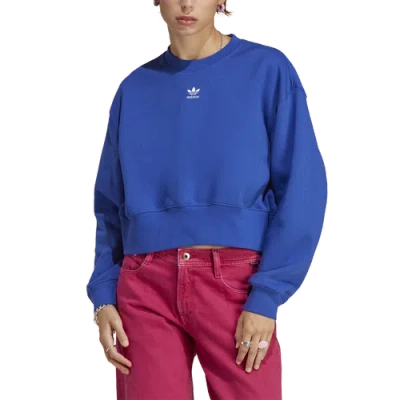 Adidas Originals Womens  Adicolor Essentials Crew Sweatshirt In Blue
