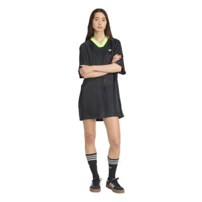 Adidas Originals Womens  Adicolor Football Oversized Dress In Black