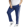 Adidas Originals Recycled Polyester Satin Wide Leg Track Pants In Dark Blue