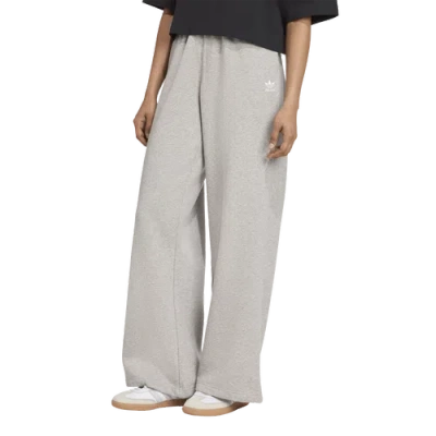 Adidas Originals Womens  Essentials Fleece Wide Leg Pants In Gray