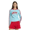 Adidas Originals Womens  Football Aop Bodycon T-shirt In Blue