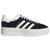 Adidas Originals Womens Core Black Gazelle Bold Brand-stripe Suede Low-top Trainers Eur 38/5 Uk In Black/white