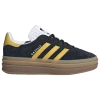 Adidas Originals Gazelle Bold Suede Sneakers In Black/gold