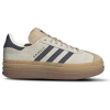 Adidas Originals Adidas Womens Wonder Quaetz Black Blac Gazelle Bold Brand-embellished Suede Low-top Trainers In Cream/navy