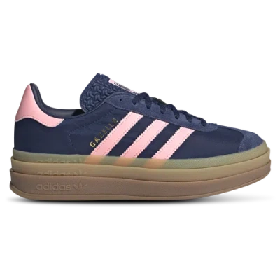 Adidas Originals Womens  Gazelle Bold In Dark Blue/pink Spark