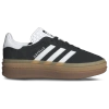 Adidas Originals Black & White Gazelle Bold Sneakers In Gum/white/black