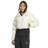 Adidas Originals Womens  Glossy 2-in-1 Cropped Puffer Jacket In White
