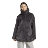 Adidas Originals Womens  Hooded Fur Jacket In Black