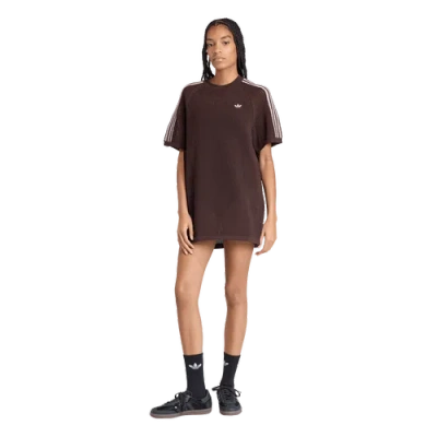 Adidas Originals Womens  Knitted Crochet Dress In Brown