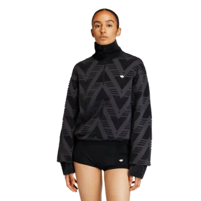 Adidas Originals Womens  Knitted Half-zip Sweatshirt In Multi