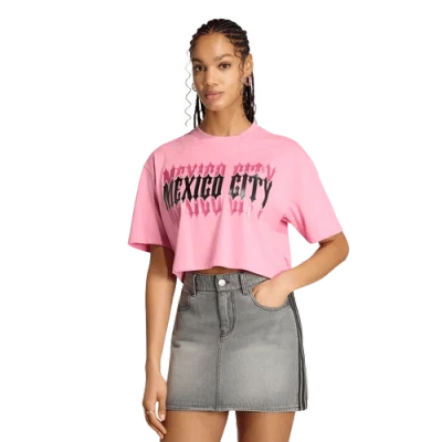 Adidas Originals Womens  Mexico City T-shirt In Bliss Pink