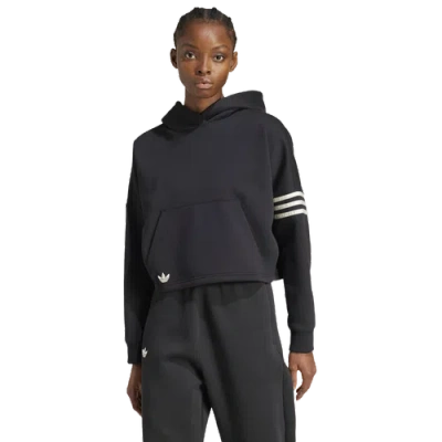 Adidas Originals Womens  Neuclassics Hoodie In Black/cream White