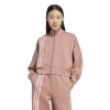 Adidas Originals Womens  Off-placed 3-stripes Zip Up Track Top In Pink