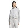 Adidas Originals Adidas 3-stripes Zip Front Cotton Blend Jacket In White