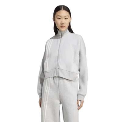 ADIDAS ORIGINALS WOMENS ADIDAS ORIGINALS OFF-PLACED 3-STRIPES ZIP UP TRACK TOP