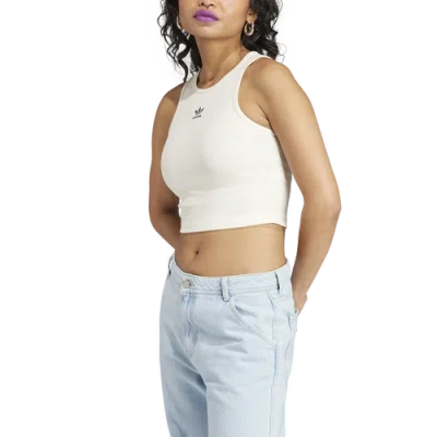 Adidas Originals Womens  Rib Tank Top In Wonder White