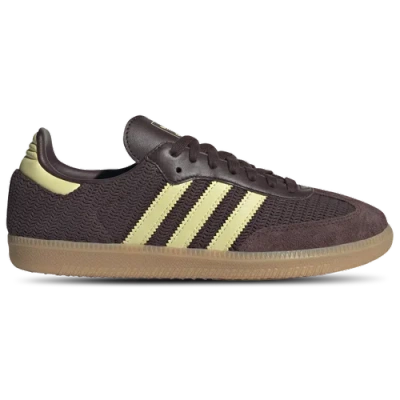 Adidas Originals Womens  Samba Og In Shadow Brown/powder Yellow/gum