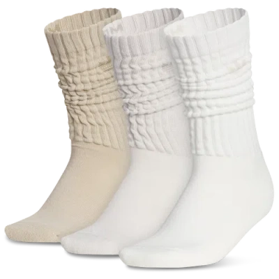 Adidas Originals Womens  Scrunch 3 Pack Crew Socks In White
