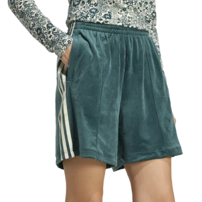 Adidas Originals Womens  X Liberty London Velvet Shorts In Green