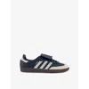 Adidas Originals Woman Sneakers Navy Size 11 Leather In Aurora Ink Cream White G