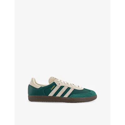 Adidas Originals Womens Collegiate Green Cream W Samba Og Leather Low-top Trainers