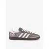 Adidas Originals Womens Samba Og Logo-print Metallic-leather Low-top Trainers Aurora Metallic Offwhit In Aurora Metallic Offwhite