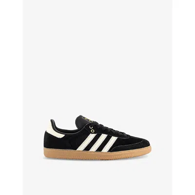 Adidas Originals Womens Adidas Samba Og Pony Hair-leather Low-top Trainers In Core Black Cream White G