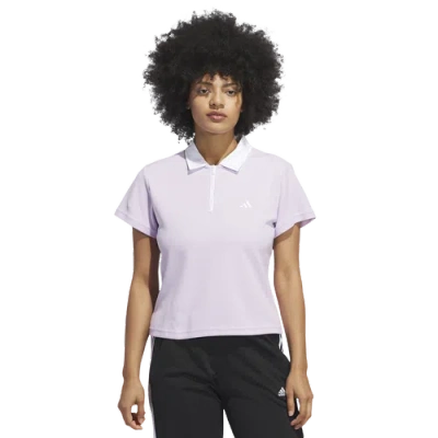 Adidas Originals Womens Adidas Summer Zip Polo In Ice Lavender