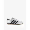 Adidas Originals Womens Silver Metallic Core Bla Taekwondo Metallic Leather Low-top Trainers In Silver Metallic Core Bla