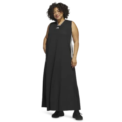 Adidas Originals Womens Adidas Tiro 3-stripes Long Dress In White/black