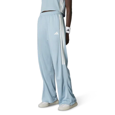 Adidas Originals Womens Adidas Tiro Cut 3-stripes Mesh Wide Pants In Ash Grey/white