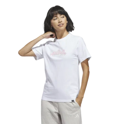 Adidas Originals Womens Adidas Wester Florals Graphic T-shirt In Gray