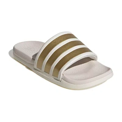 Adidas Originals Womens Adilette Comfort 2.0 Slide Sandals In White