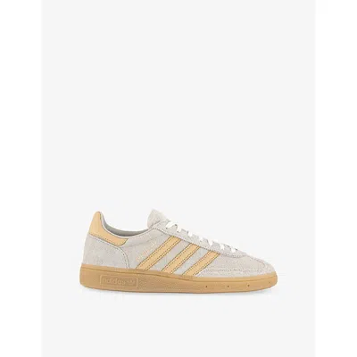 Adidas Originals Womens Aluminaorange Tint  Whit Handball Spezial Suede Trainers Eur 41 / 8 Uk In Neutral