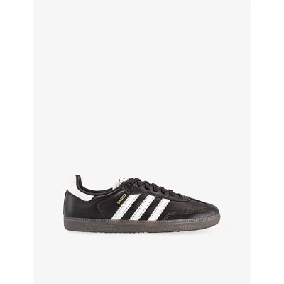 Adidas Originals Womens Aurora Coffee Offwhite G Samba Og Leather Trainers Eur 37 / 4 Uk In Black