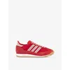 Adidas Originals Womens Adidas Sl72 Shell And Suede Low-top Trainers In Better Scarlet Wonder Wh