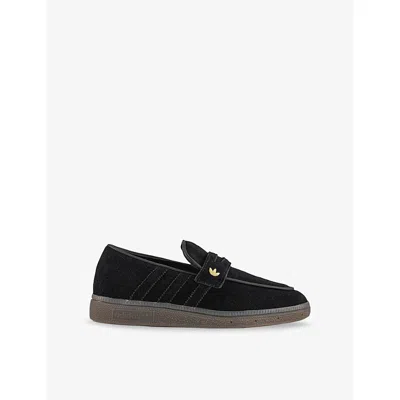 Adidas Originals Womens Black Black Gum Handball Spezial Suede Loafers Eur 39 / 6 Uk