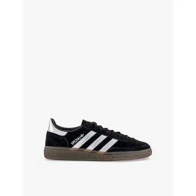 Adidas Originals Womens Adidas Handball Spezial Suede Low-top Trainers In Black Silver Metalic Gum