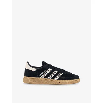 Adidas Originals Womens Adidas Handball Spezial Suede Low-top Trainers In Black Wonder Leopard Whi