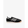 Adidas Originals Womens Sl 72 Suede And Mesh Low-top Trainer Black Wonder White Offwh In Black Wonder White Offwh