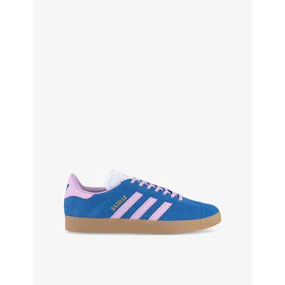Adidas Originals Womens Blue Orchid Fusion Gum Gazelle Suede Low-top Trainers