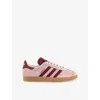 Adidas Originals Womens Gazelle Suede Trainers Clear Pink Noble Maroon In Black