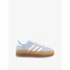 Adidas Originals Womens Adidas Gazelle Bold Suede Low-top Trainers In Clear Sky Cream White Go