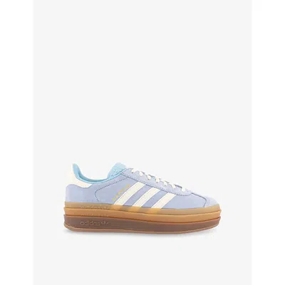 ADIDAS ORIGINALS WOMENS GAZELLE BOLD SUEDE LOW-TOP TRAINERS CLEAR SKY CREAM WHITE GO EUR 40.5 / 7.5 UK