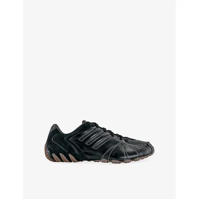 Adidas Originals Womens Core Black Gum Gold Meta Ghost Sprint Leather Trainers