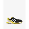 Adidas Originals Womens Core Black Silver Metall Adizero Fabric Low-top Trainers In Black
