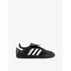 Adidas Originals Womens Adidas Samba Lt Patent-leather Low-top Trainers In Core Black White Patent