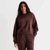 Adidas Originals Womens Crew Neck Long Sleeve Sweatshirt In Brown