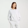 Adidas Originals Womens Crew Neck Long Sleeve Sweatshirt In Gray